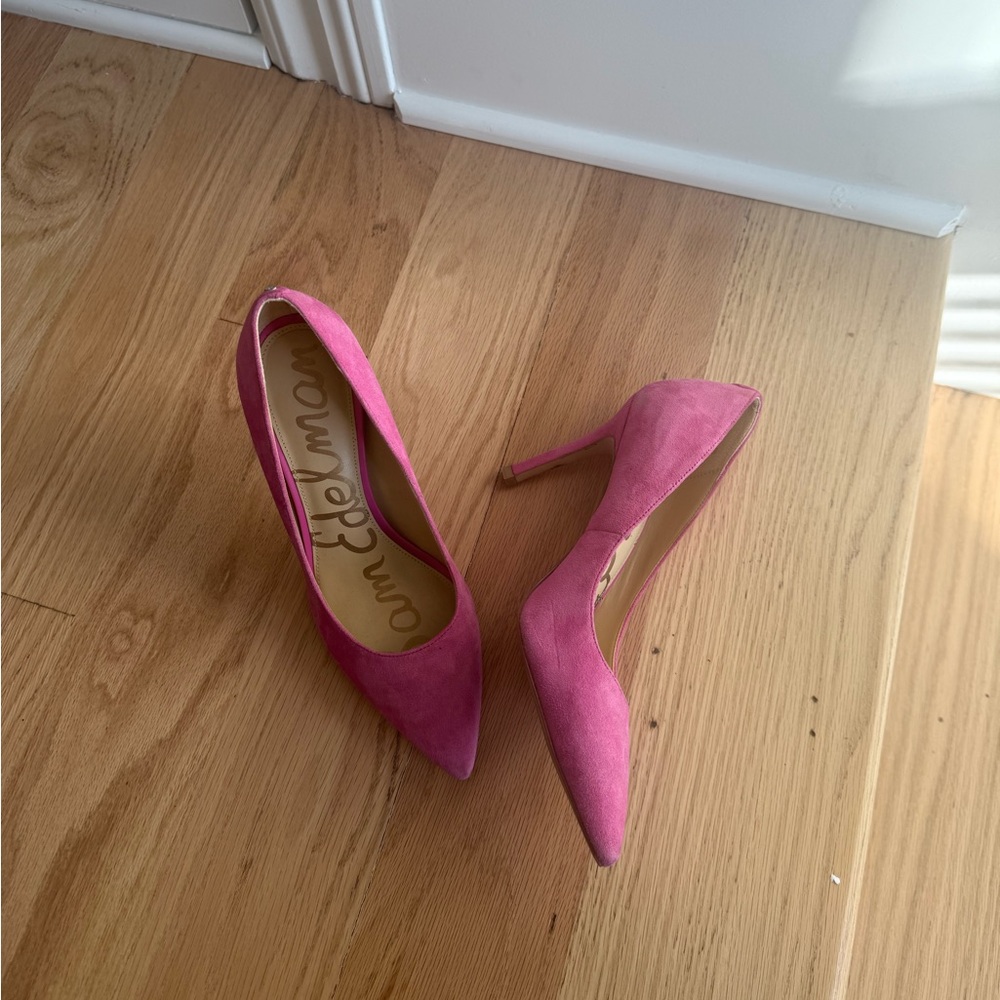 Sam Edelman HAZEL POINTED TOE PUMP size 7 Confetti Pink Suede - Picture 4 of 8